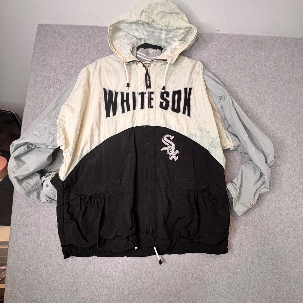 Vintage Mirage Chicago White‎ Sox Windbreaker Jacket Mens XL